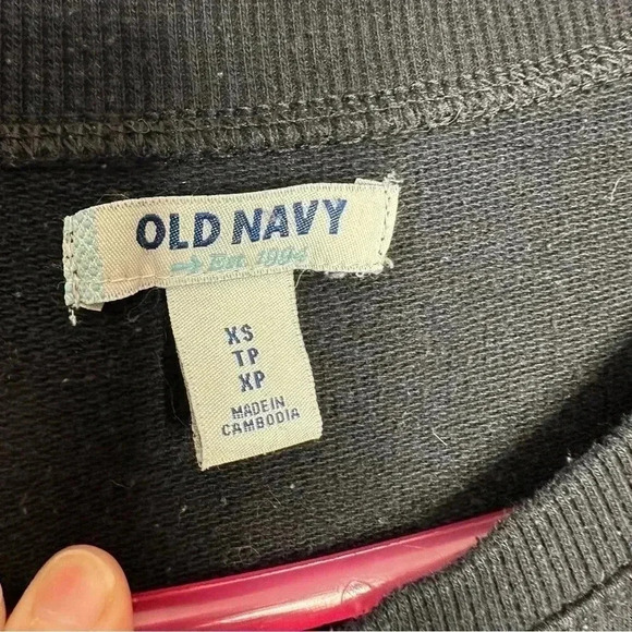 Old Navy Sweatshirt Black Size Extra Small - Picture 8 of 16